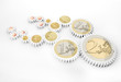 Engrenage de pièce en Euro - concept d'argent