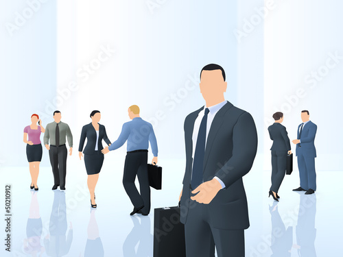 Illustration: Geschäftsleute - Business Situation: Illustration Geschäftsleute - Business Situation: Illustration