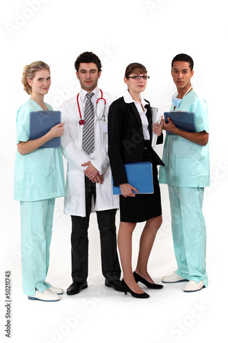 Photo: An hospital team. An hospital team.