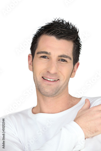 Photo: Twentysomething with gelled hair Twentysomething with gelled hair
