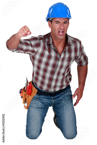 Photo: Man fighting for his rights Man fighting for his rights