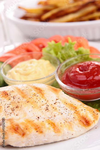 Photo: grilled chicken breast grilled chicken breast