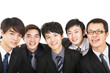 successful asian business team isolated on white