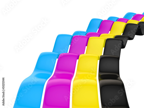 Illustration: Cmyk concept 3d render illustration Cmyk concept 3d render illustration