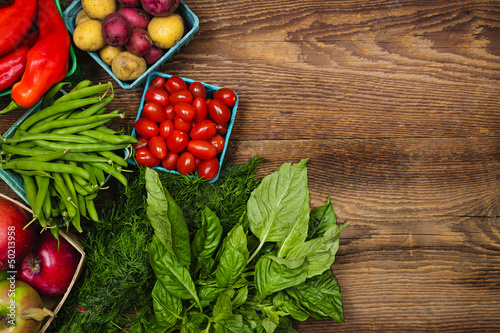 Photo: Fresh market fruits and vegetables Fresh market fruits and vegetables