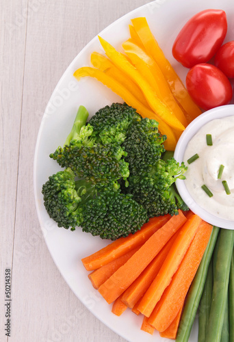 Photo: vegetables and dip vegetables and dip