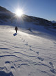 Hiker in the snow