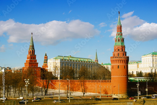 Photo: Moscow Kremlin panorama in winter sunny day. Moscow Kremlin panorama in winter sunny day.