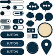 Flat web design elements.