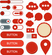 Flat web design elements.
