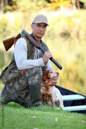 Photo: Hunter with dog Hunter with dog
