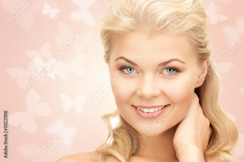 Photo: beautiful woman with butterflies beautiful woman with butterflies