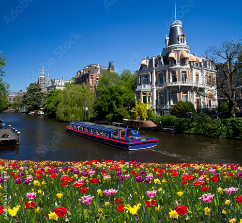 Photo: One of canals in Amsterdam One of canals in Amsterdam