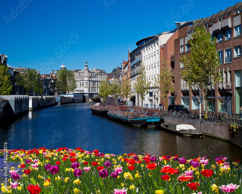 Photo: One of canals in Amsterdam One of canals in Amsterdam
