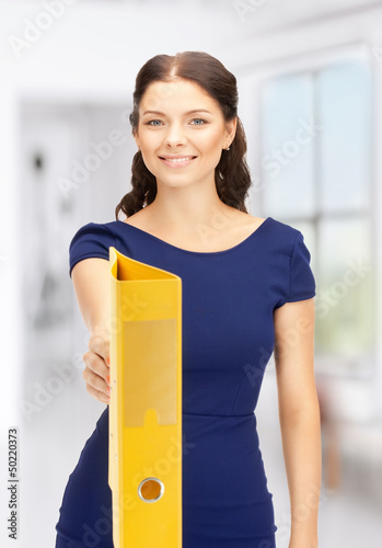 Photo: woman with folders woman with folders