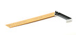 Yellow steel angle tool on white background