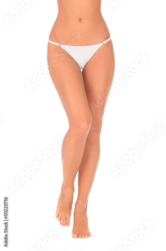 Photo: Sexy young woman in white panties Sexy young woman in white panties
