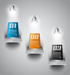 Infographic design template with paper tags.