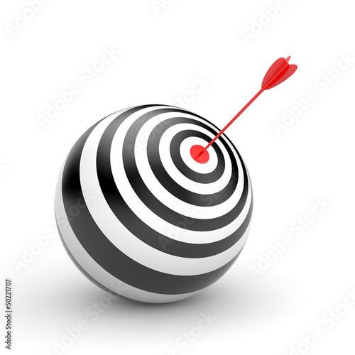 Illustration: Target with arrow Target with arrow