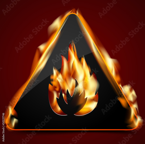 Illustration: Flammable sign Flammable sign
