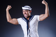 Male sailor in studio shooting