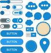 Flat web design elements.
