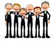 3D Group of business men