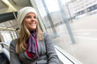 Woman in a bus