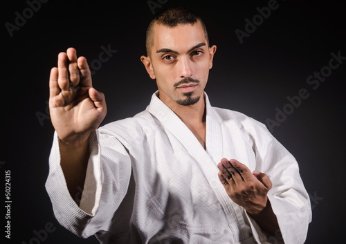 Photo: Karate martial arts fighter Karate martial arts fighter