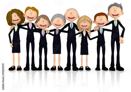 Illustration: 3D business people 3D business people