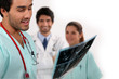 Nurse looking at ultrasound
