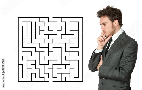 Photo: Businessman seek the solution Businessman seek the solution