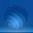 Blue abstract sphere