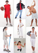Collage of athletic people