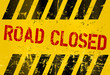 road closed, prohibition sign, vector