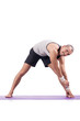 Man Doing Exercises On White