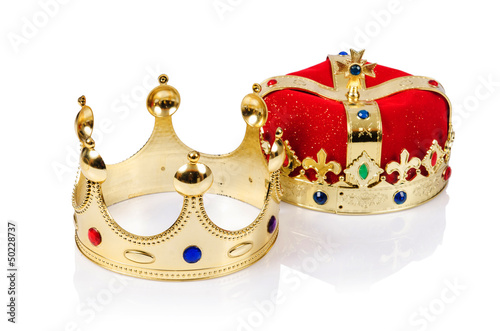 Photo: King crown isolated on white King crown isolated on white