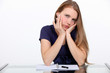 Woman writing in her diary