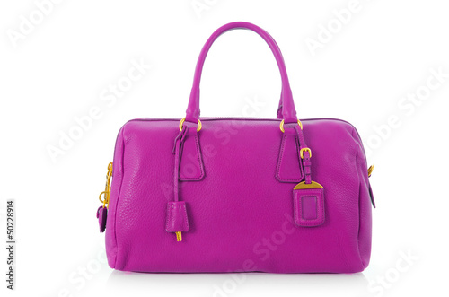 Photo: Elegant woman bag isolated on white Elegant woman bag isolated on white