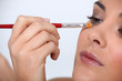 Women with mascara