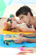 Young people on the beach