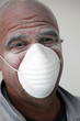 Laborer with a protective mask