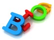 Blog text word from colorful 3d letters