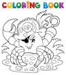 Coloring book with pirate crab