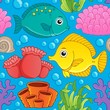 Seamless background sea theme 1