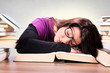 Tired student