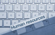 Human resources keyboard and folder