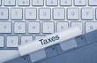 Taxes keyboard and folder