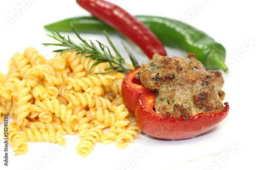 Photo: torsades et poivron farci torsades et poivron farci
