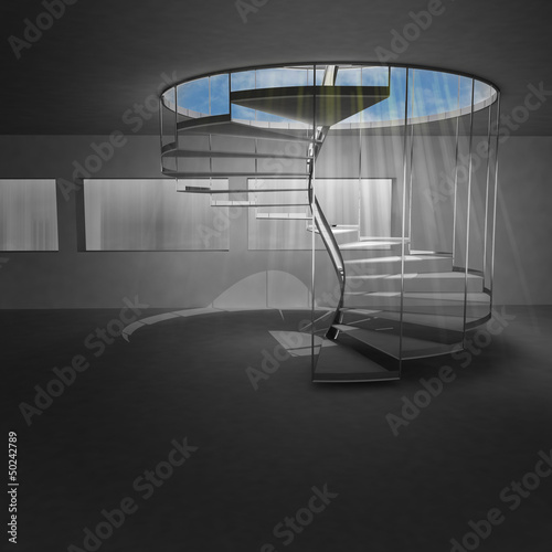 Illustration: spiral staircase with holy light to heaven spiral staircase with holy light to heaven